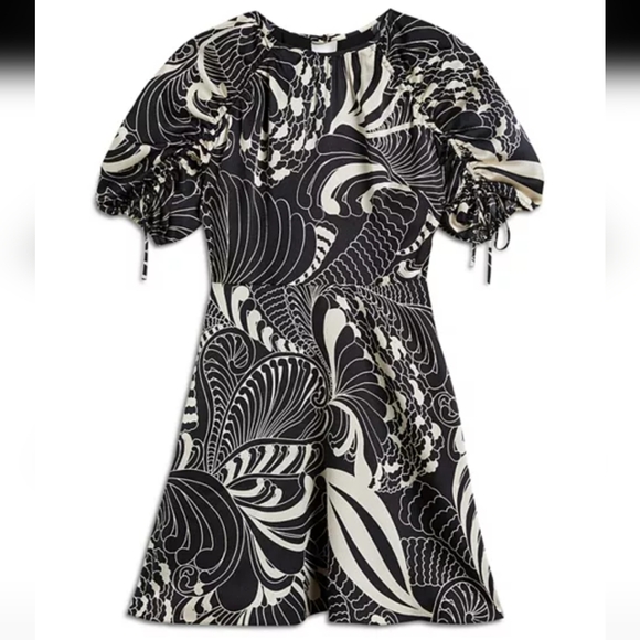 Ted Baker Faridda Printed Puff Sleeve Dress - Picture 4 of 10